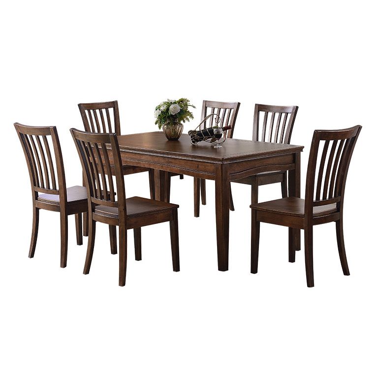 Traditional Solid Wood Dining Set Standard Height wth 4 Legs Base Dining¬†Room¬†Set