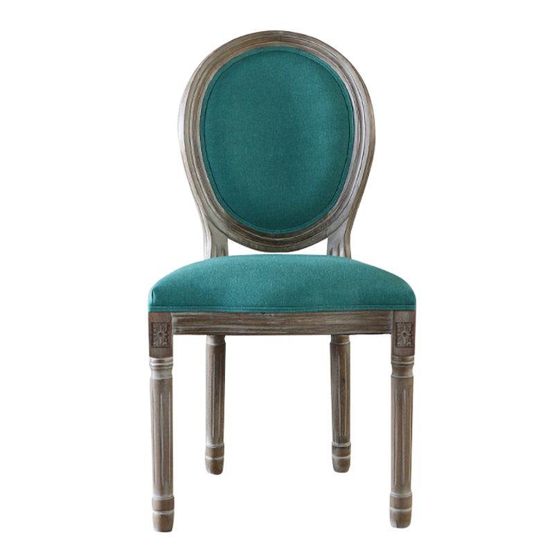 Country Style Dining Chair King Louis Back Side Chair with Wood Legs for Home Use