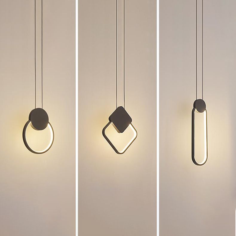 Testa a sospensione nero a testa singola tonalità silicone lampade a sospensione moderna per soggiorno