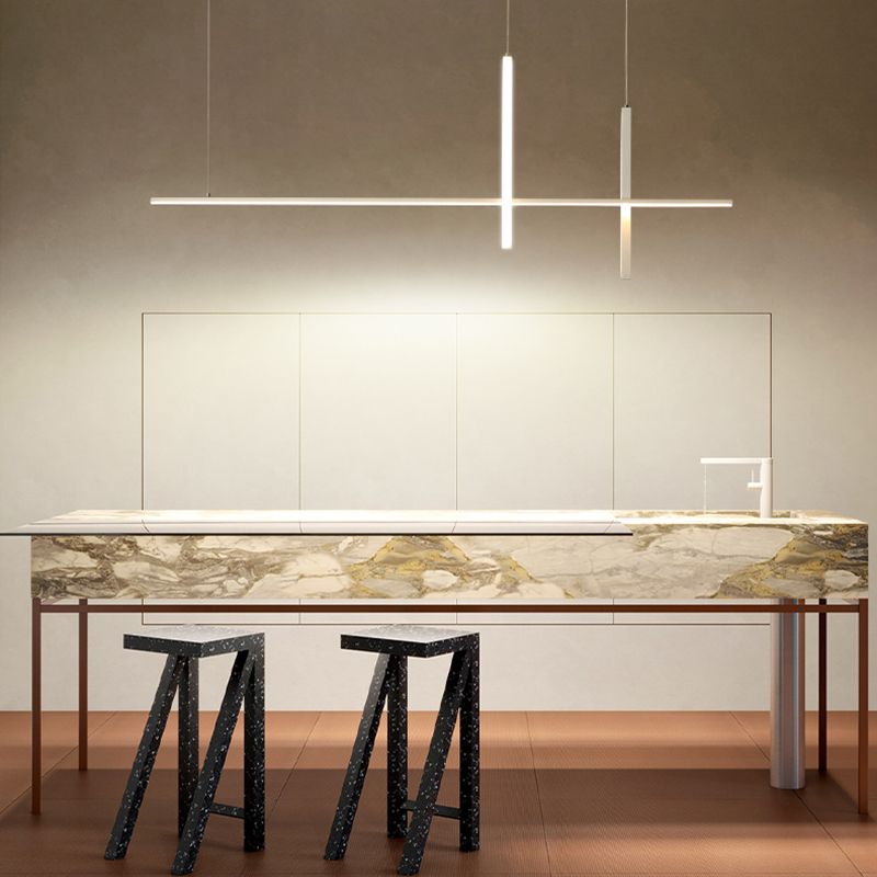 Modern Linear Island Pendant Lights Metal Ceiling Pendant Light for Dining Room