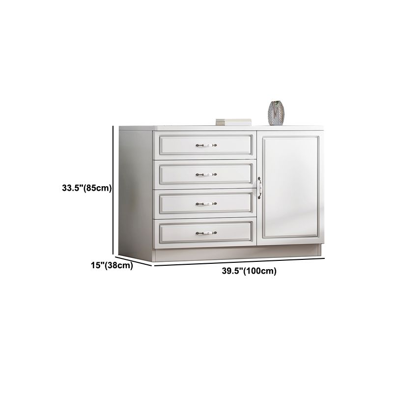 Contemporary Wood Accent Cabinet with Drawer Rectangle Accent Chest