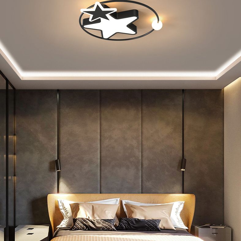 Plafonnier LED en forme d'étoiles en acrylique, Protection des yeux, lampe encastrée en aluminium de Style moderne pour chambre d'enfant
