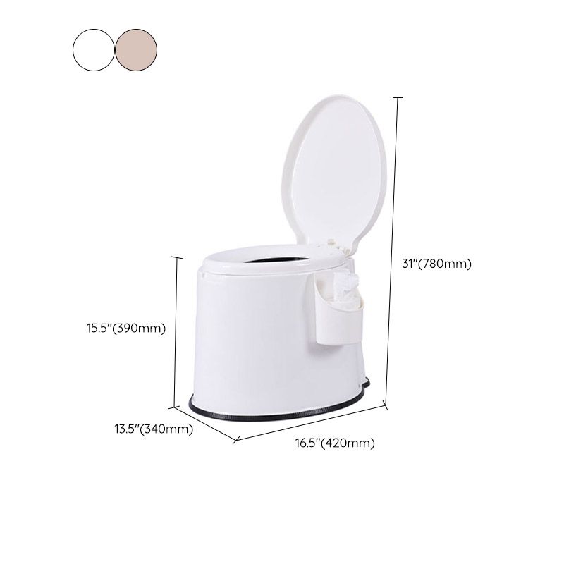 Modern Plastic Toilet Floor Mounted Toilet Bowl with Slow Close Seat for Washroom