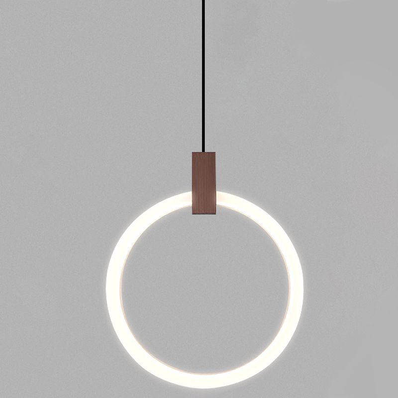 Modernist Hanging Light Ring Shape Acrylic Pendant Lamp for Foyer Bedroom Living Room