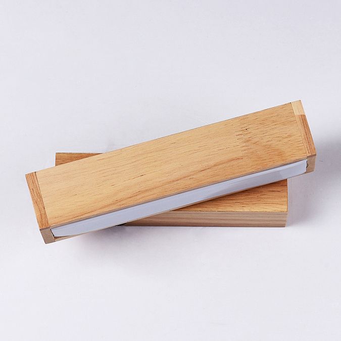 Einfacher Stil rotierende Wandleuchten LED -Holzwandlampe für Schlafzimmer Wohnzimmer