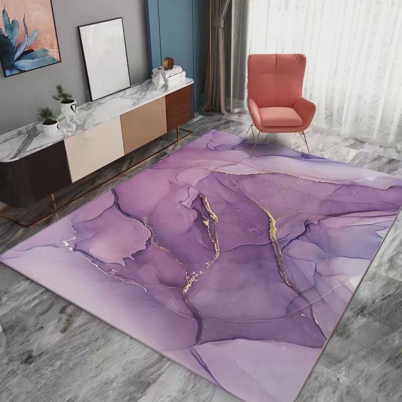 Pink Modern Carpet Polyester Graphic Carpet Stain Resistant Carpet for Home Decoration