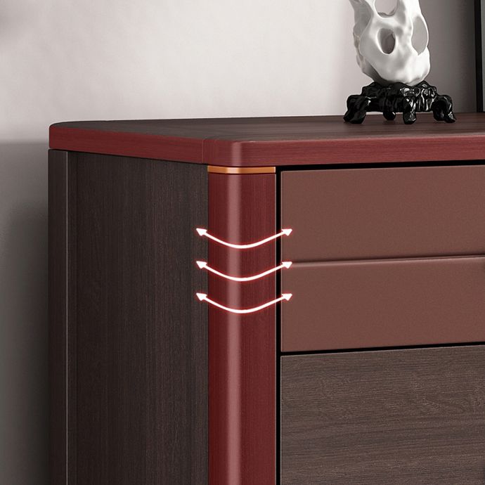 Contemporary Double Dresser Pine Horizontal Storage Chest Dresser for Bedroom