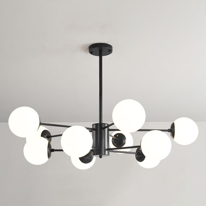 Modern Glass Shade Chandelier Globe Multi Light Chandelier Pendant for Bedroom