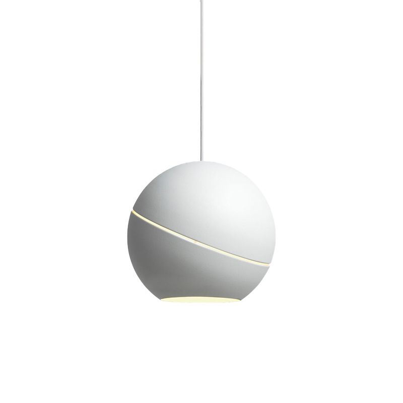 Schwarz/Zinnscheibe geschnittene Kugel Hängende Leuchte einfache Style 1 Light Metallic Anhängerlampe für Wohnzimmer