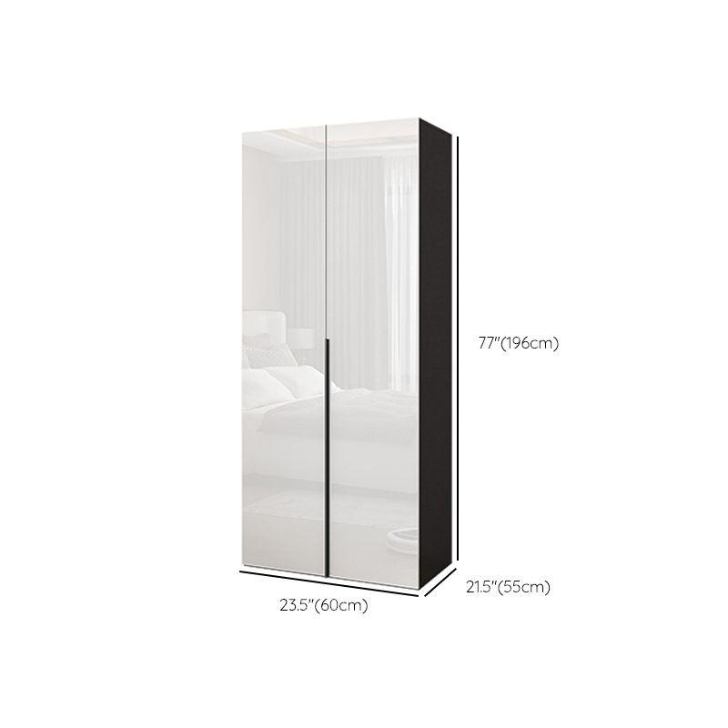 White Colour Wooden Wardrobe Cloth Rod Included Wardrobe Closet with Drawer