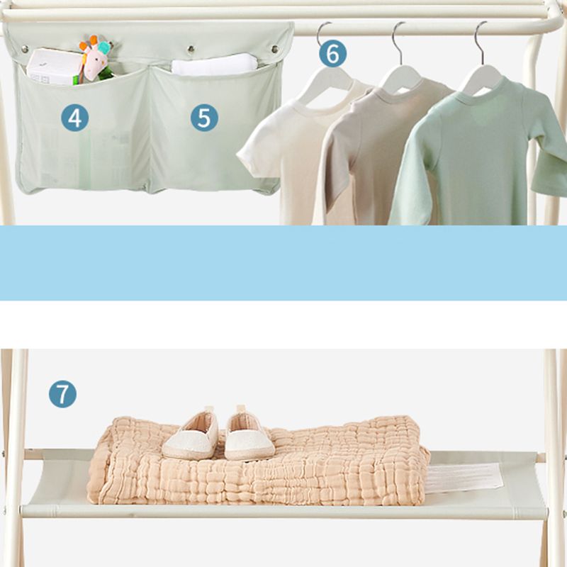 Metal Safety Rails Shelf Baby Changing Table Flat Top Movable Changing Table