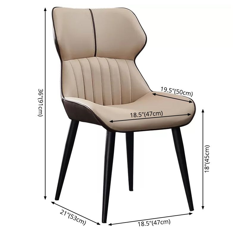 La salle à manger contemporaine en cuir PU préside le fauteuil latéral à oreilles pour un usage domestique