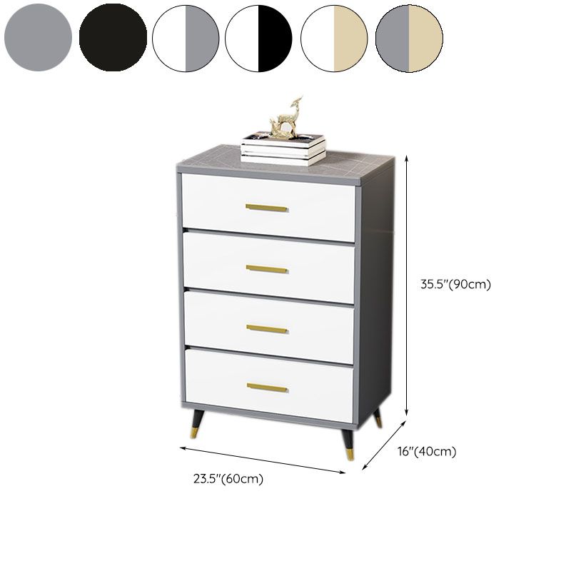 Glam 16" Wide Chest Bedroom Stone Storage Chest with Drawers