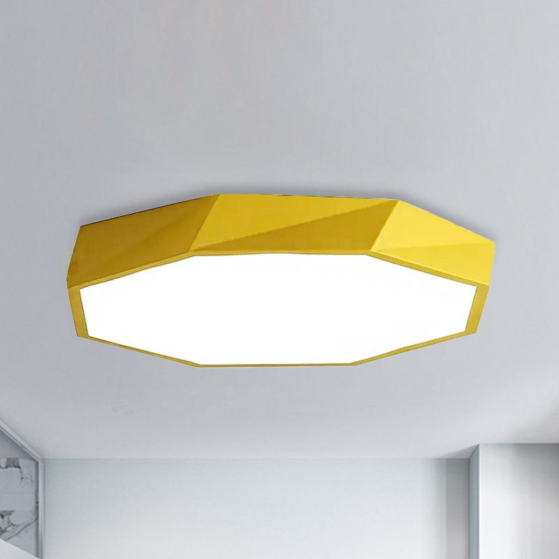 Acryl achthoekige inbouwlamp Macaron LED-plafondlamp voor kinderslaapkamer met snoepkleur