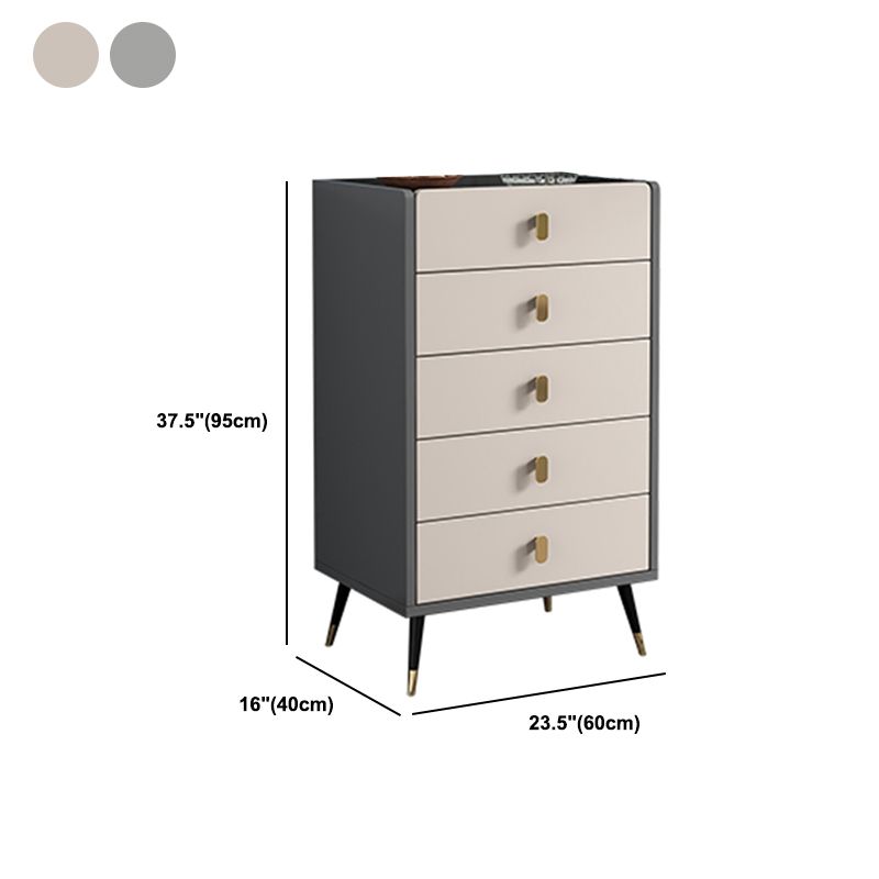 15.74" Wide Modern Accent Chest with Soft Close Drawers Wood Chest