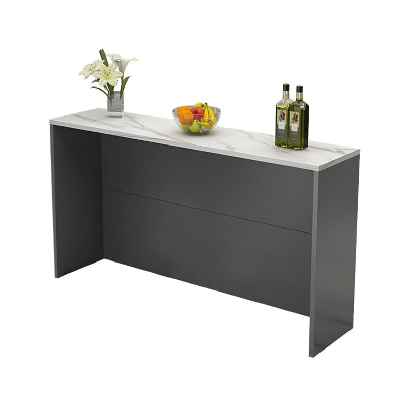 Stone Top Rectangle Pub Table Set 1/2/3 Pcs Modern Bar Table Set with 2 Stools