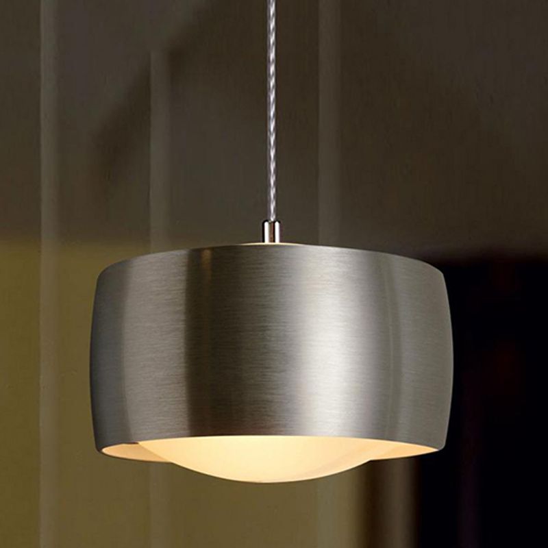 Lumière pendentif en argent Cercle Silver 1-Light Light Plafond suspendu pour chambre à coucher