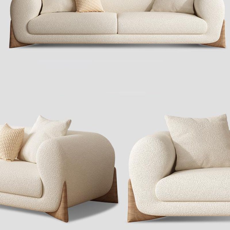 Contemporary Tuxedo Arm Standard Sofa Tight Back Sofa with Pillows