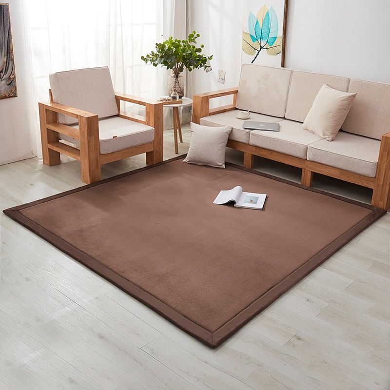 Mehrfachfarbener Wohnzimmer Teppich minimalistischer Ebenen-Teppich Polypropylen nicht rutscher Haustier-freundlicher Teppich mit Rand