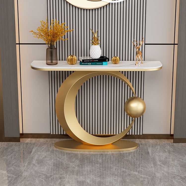 Contemporary Console Accent Table Half Moon Console Sofa Table