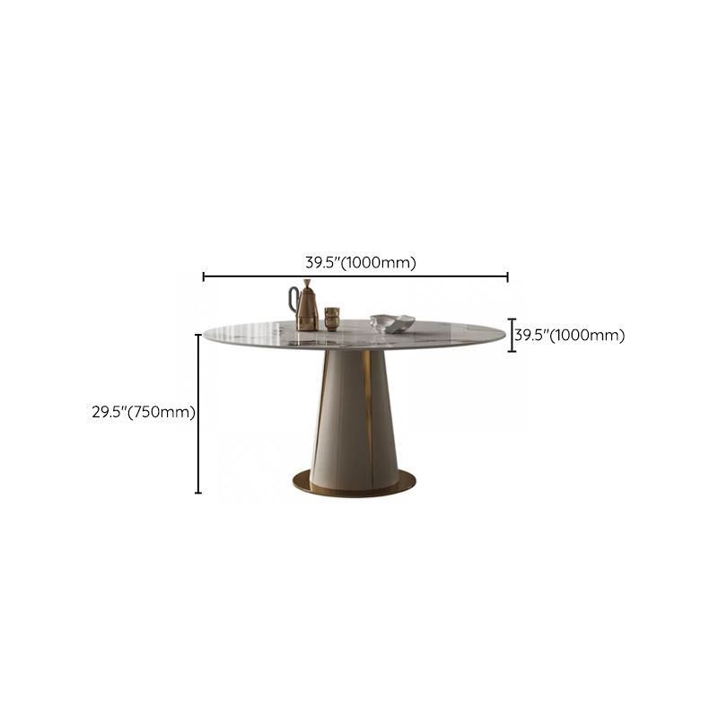 Kitchen Stone Round Dining Table Dining Room Pedestal Dinner Table