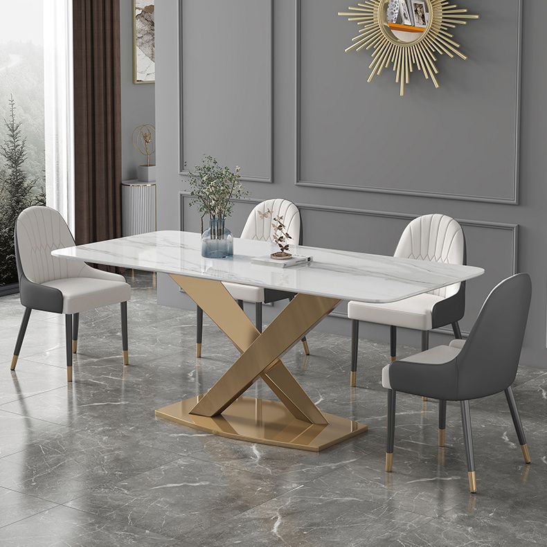 Glam Sintered Stone Dining Set 1/2/5/7 Pieces Dining Set for Dining Areas