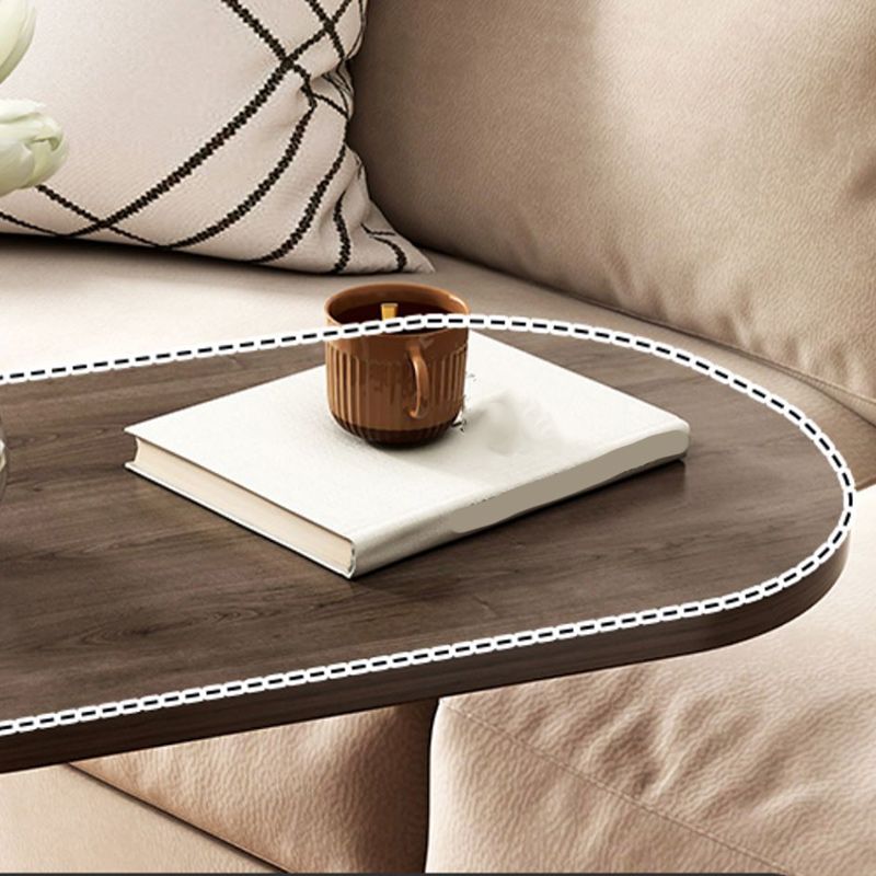 11" Wide Contemporary Corner Table Wood Oval Accent Side Table