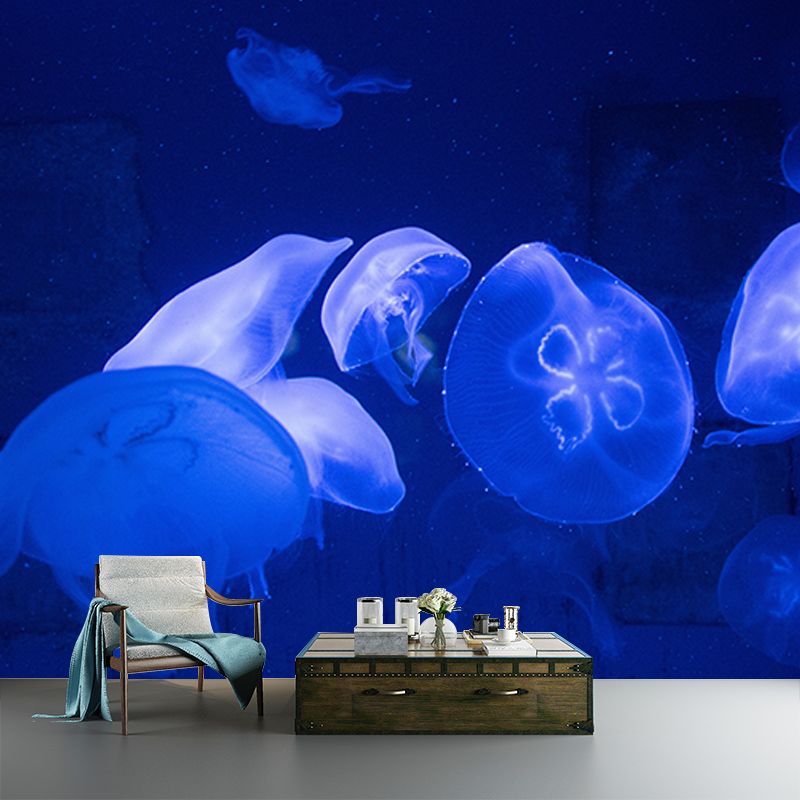 Tropical Seabed Stain-Resistant Mural Contemporary Wall Art for Sleeping Room