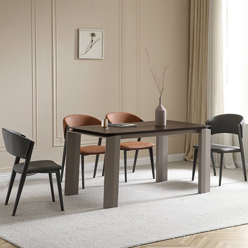 Industrial Side Chair Metal Open Back Dining Room Chair for Dining Room