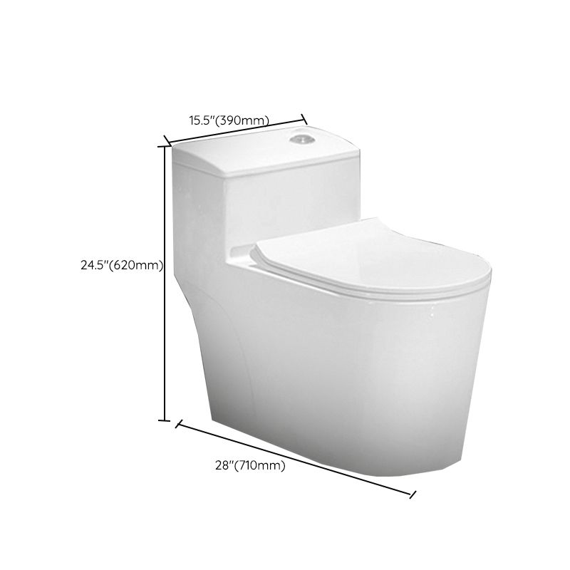 Contemporary White Ceramic Toilet Bowl Floor Mounted Urine Toilet for Washroom