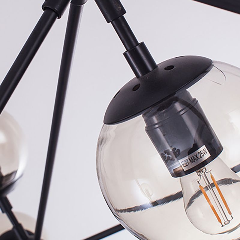 Glass Shade Pendant Lighting Fixture Modern Style Hanging Chandelier