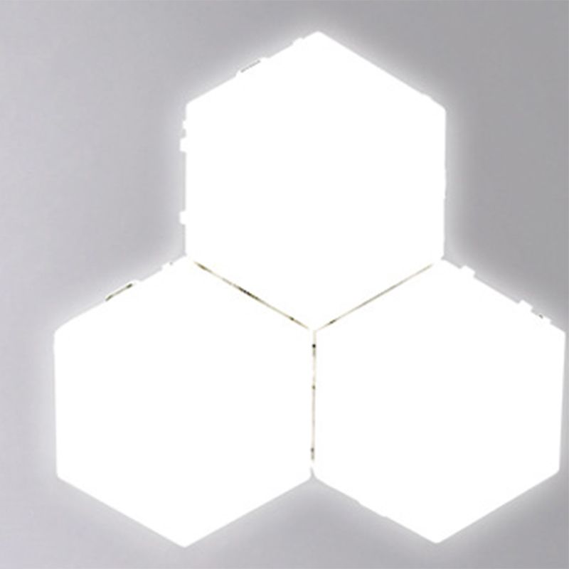 White Honeycomb Wall Sconce Light Decorative Modern Plastic LED Wall Lamp for Living Room