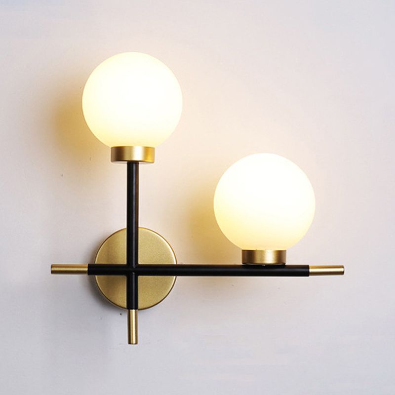 Nordic Style Wall Light Sconces Ball Shape Glass Wall Lamp for Living Room