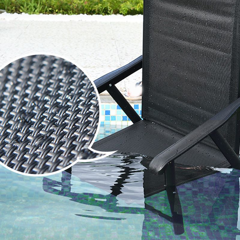 Tropical Outdoor Bistro Chairs Rattan Folding Outdoors Dining Chairs