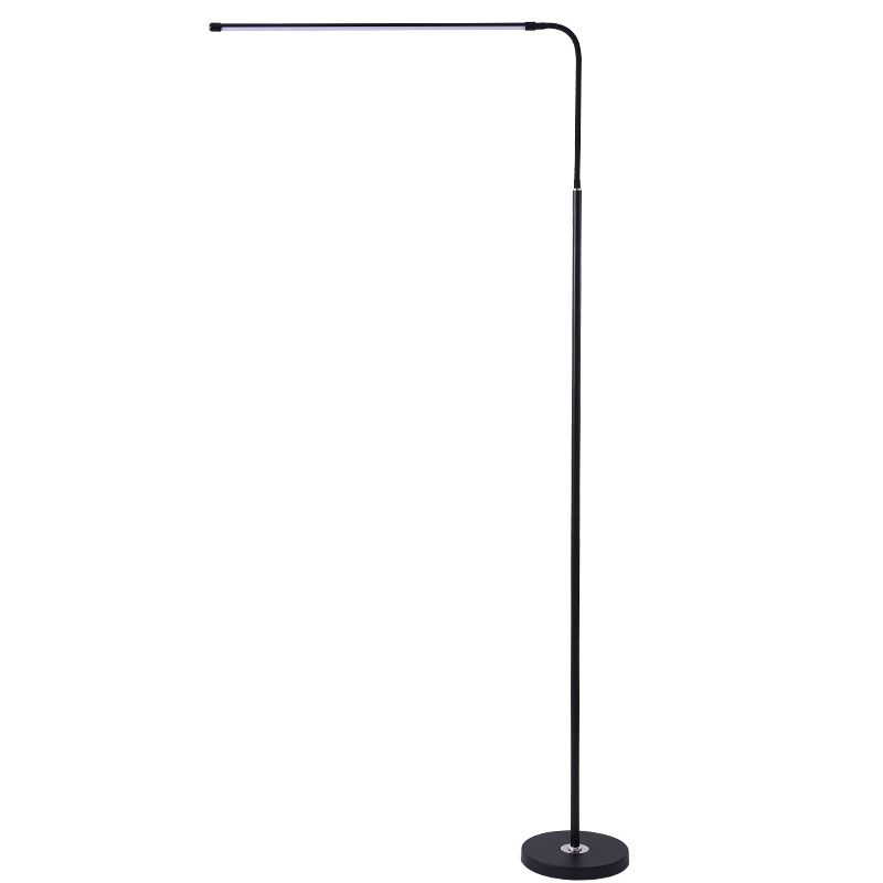 Modern Linear Shape Floor Lamp Metal 1-Light Floor Lamp in Black