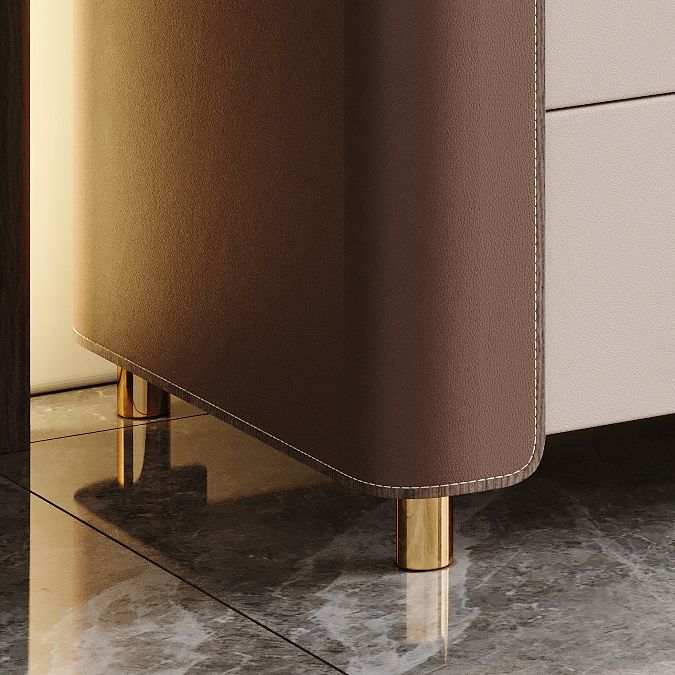 Contemporary Glam Storage Chest Stone Storage Chest Dresser for Bedroom