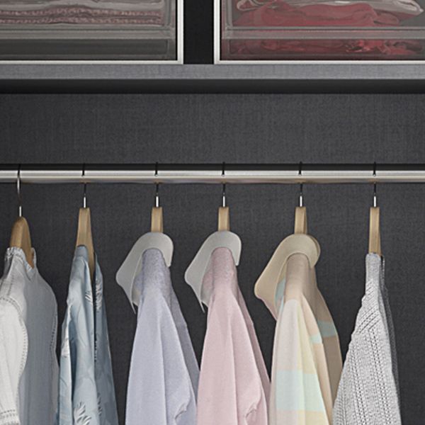 Modern Wood Frame Wardrobe Armoire Freestanding Wardrobe with Shelves