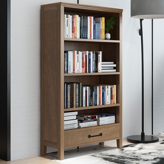 Standard Solid Wood Bookshelf Scandinavian Closed Back Bookcase
