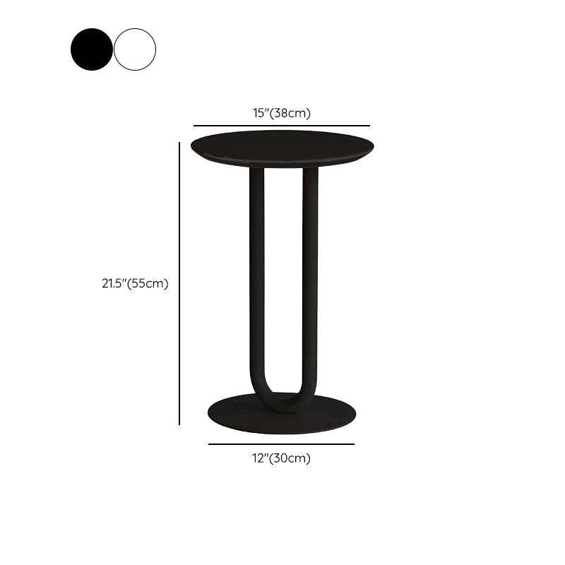 Metallic Pedestal Side Table Mid-century Modern Side End Table