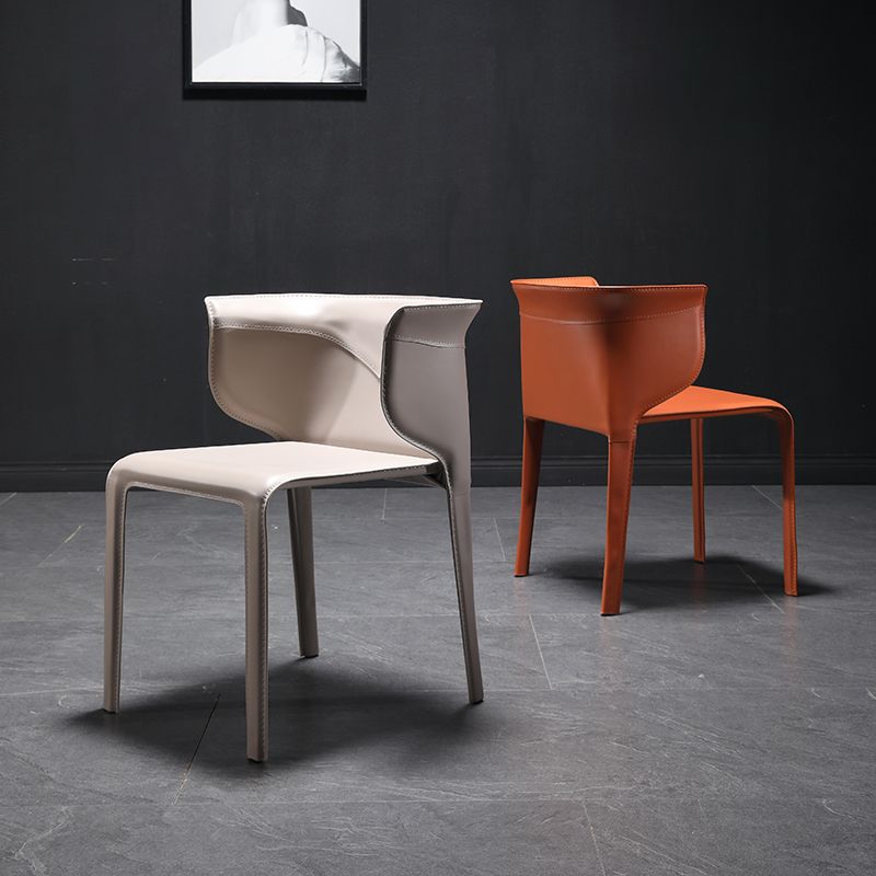Designer Style Dining Arm Chair Matte Finish Wingback Single Dining Chair