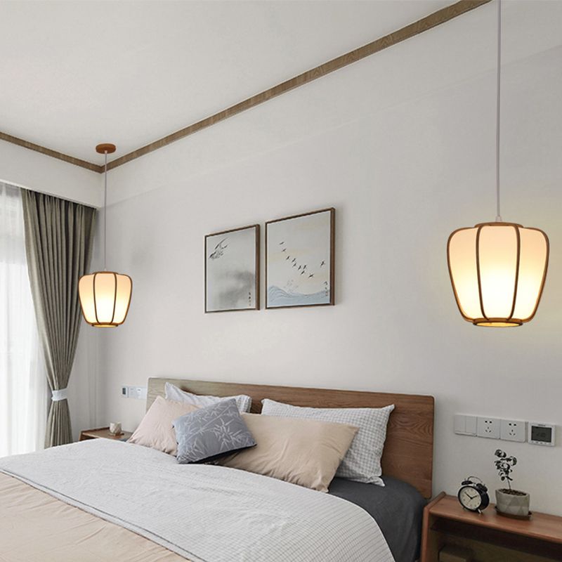 Handgewebte Anhänger Licht zeitgenössischer Bambus-Leuchten mit einer Fusion von Bambus