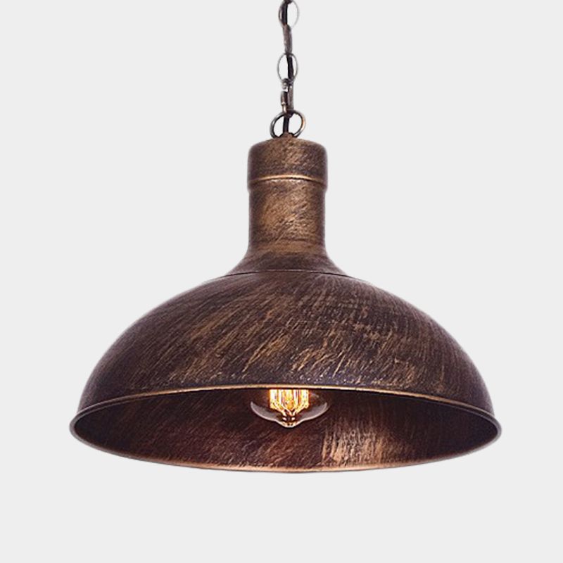 12 "/ 16" W Suspension de dôme à tête claire Lumite Rust Finale Fon Fon Plafond suspendu pour cuisine