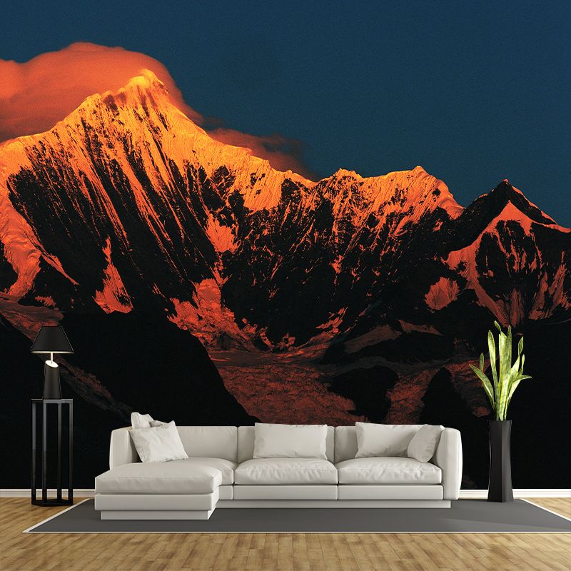 Photography Wall Mural Wallpaper Mountain Range Sitting Room Wall Mural