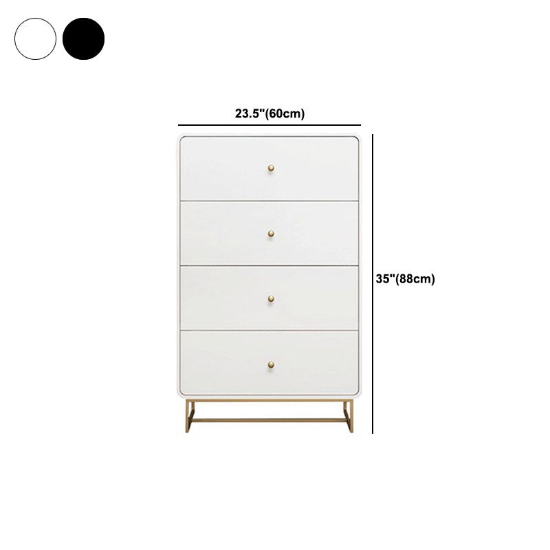 Modern Accent Chest with Iron Base and Solid Wood Soft Close Chest