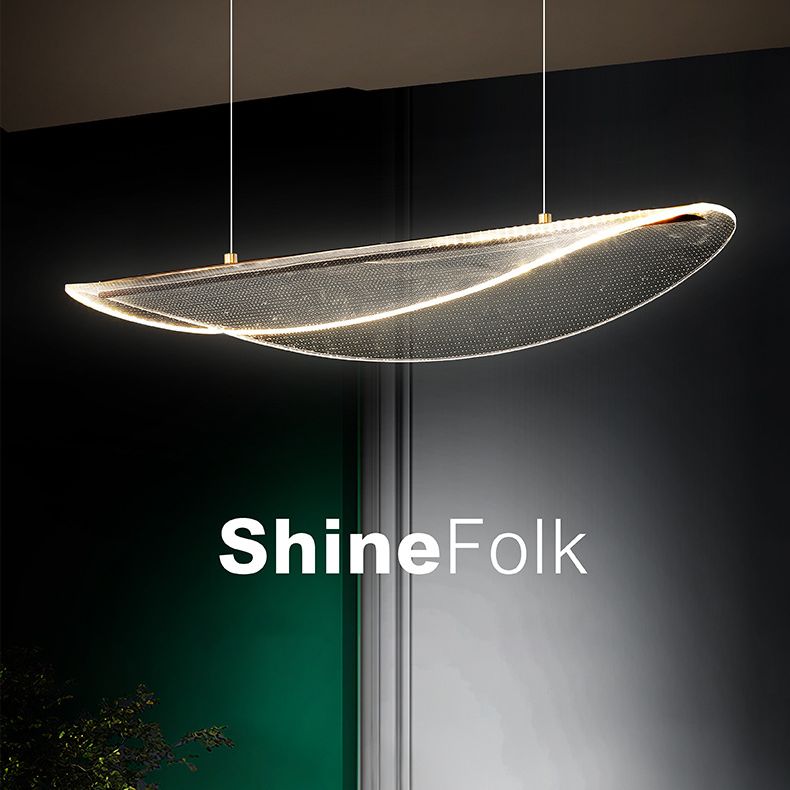 Lampadario geometrico lampadario moderno illuminazione isola metallo 1 luci dell'isola luminosa in nero