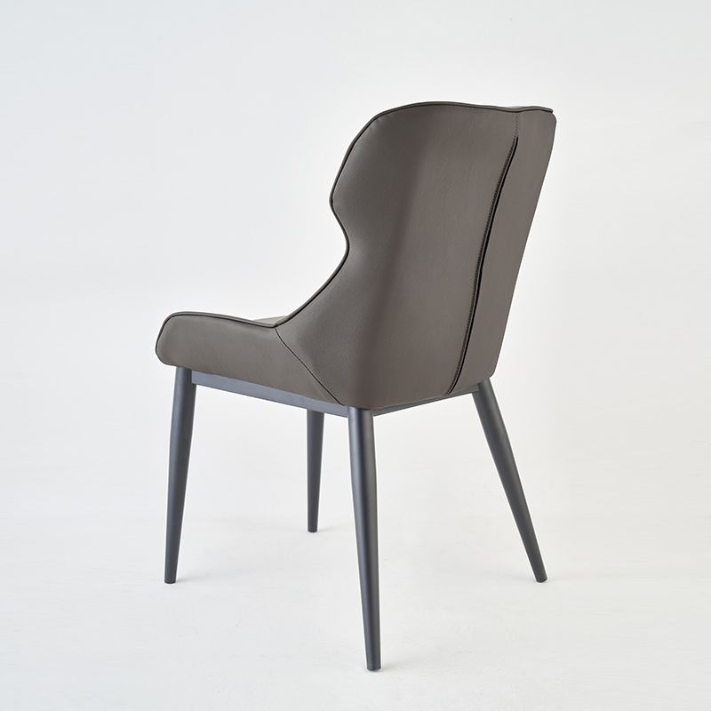 Contemporary Style Dining Room Chairs Dining Wingback Arm Chair with Metal Legs