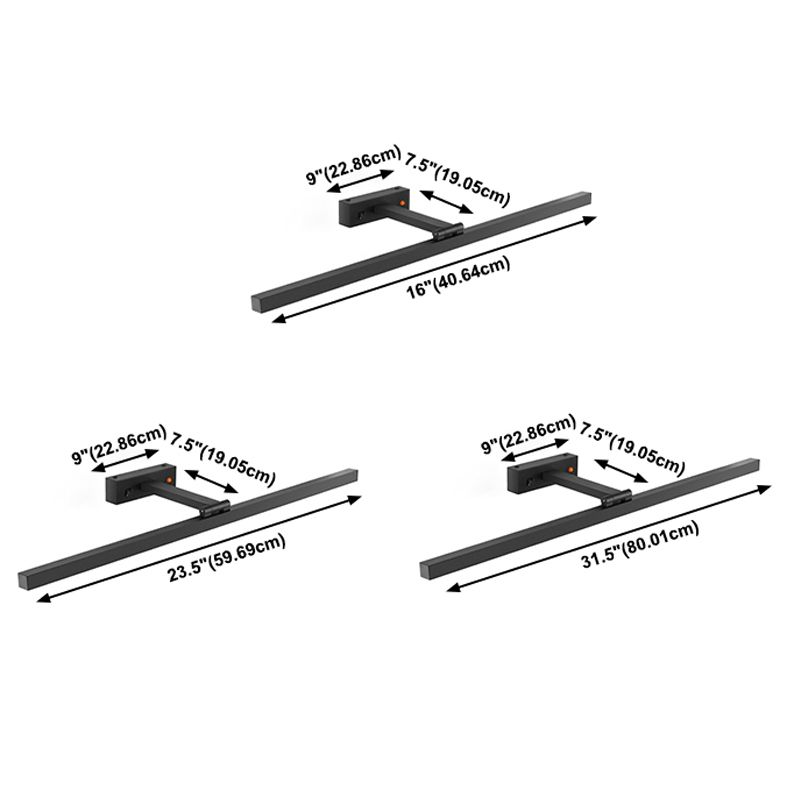 Tonalità lineare a 1 luci luci a parete sconce moderna sfogliare l'illuminazione murale in nero
