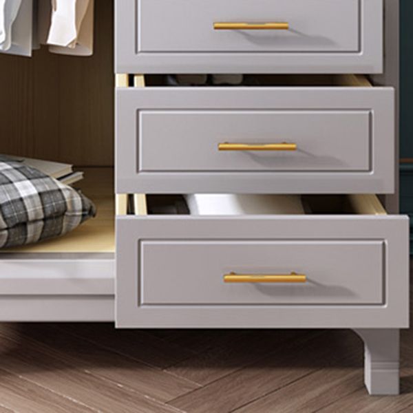 Traditional Solid Wood Wardrobe Closet Hinged Wardrobe Armoire