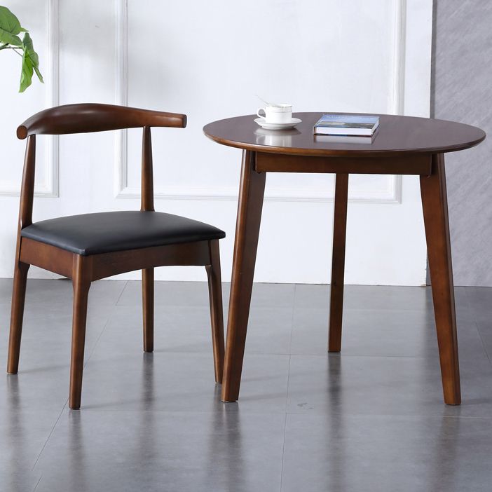 Mesa de comedor de madera maciza de estilo moderno con 3 patas para uso en el hogar