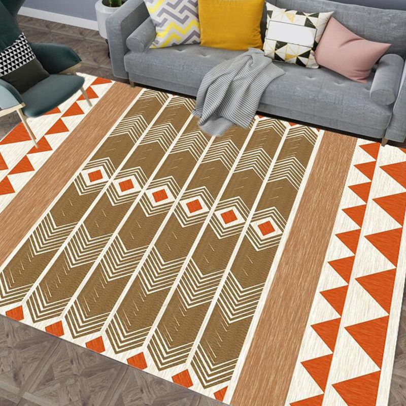 Tapis de tapis à imprimé abstrait multicolore Boho Rapis en intérieur Easy Care Animal Area Washable Area Papet pour chambre